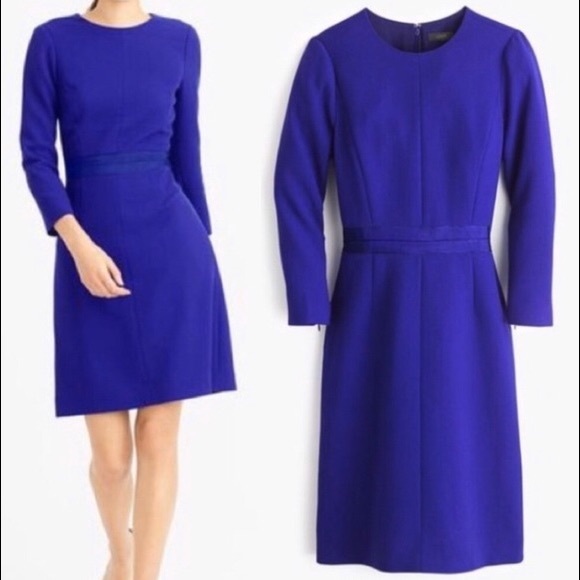 J. Crew Dresses & Skirts - J.CREW DOUBLE-FACED WOOL CREPE 3/4 SLEEVE DRESS 10